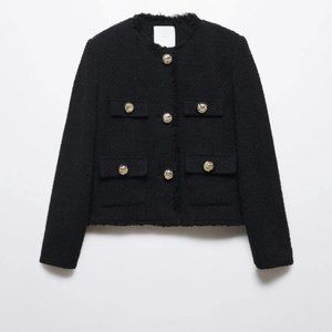 MANGO NWT Wintour Pocket Tweed Jacket